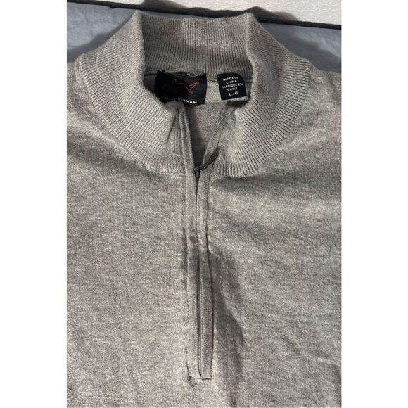 Greg Norman Golf Sleeveless Vest Large 1/4 Zip Grey Gray Pullover Golfer Light - Picture 3 of 6